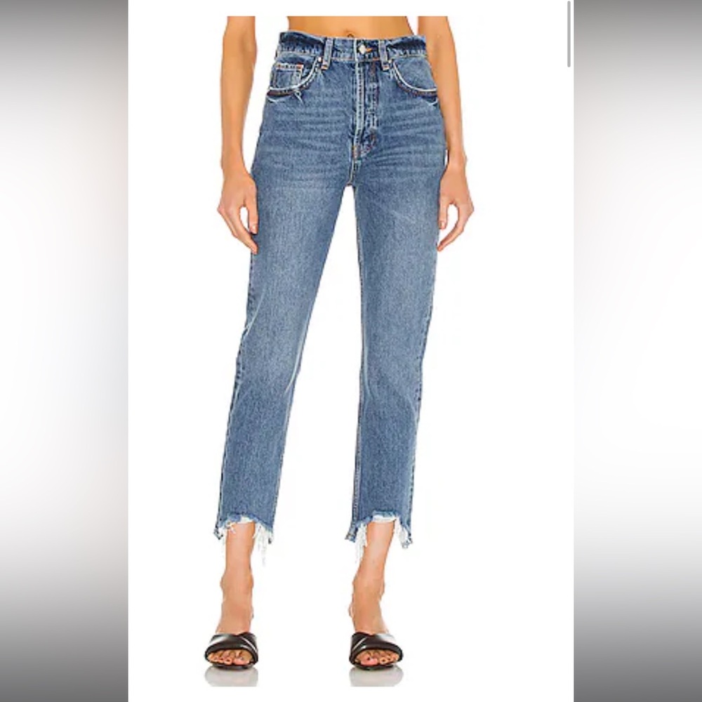 Anine Bing Sonia High Waist Slim Jean in Seaside